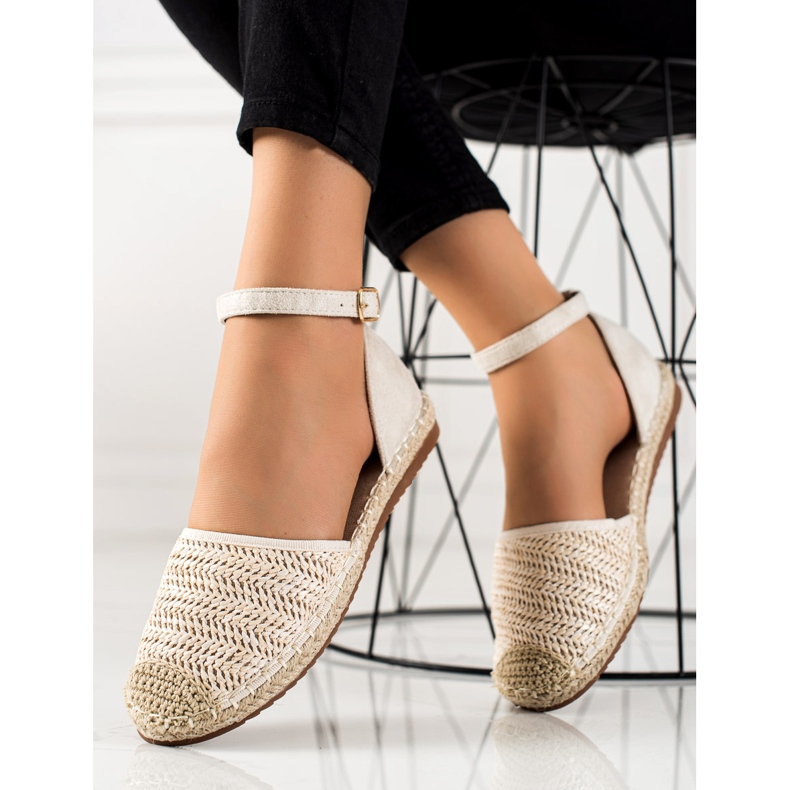 Anesia Paris Flätade Espadrillos Med Spänne beige 1