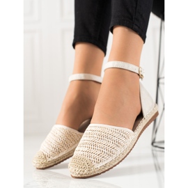 Anesia Paris Flätade Espadrillos Med Spänne beige 2