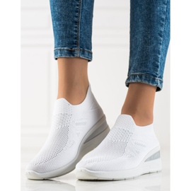 TRENDI Wedge Slip-On Sneakers vit 1