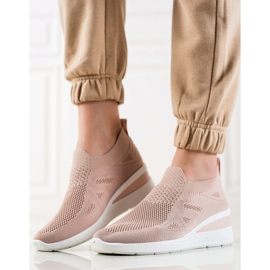 TRENDI Wedge Slip-On Sneakers rosa 1