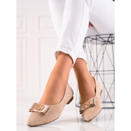Filippo Beige pumps i läder 1
