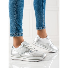 TRENDI Silver sneakers 1