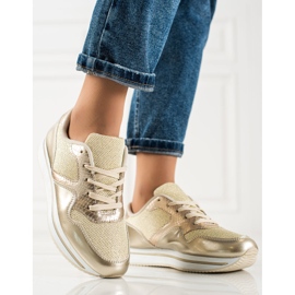 TRENDI Gyllene sneakers 1