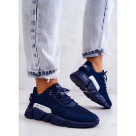 Damsportskor Memory Foam Big Star JJ274274 Marinblå 2