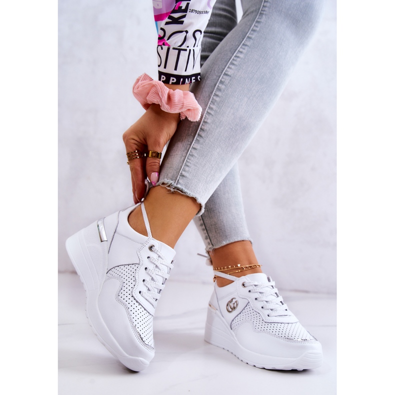 S.Barski Dam Sport Läder Skor Sneakers Vit Loissa 2