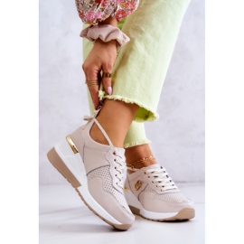 S.Barski Dam Sportskor i läder Sneakers Beige Loissa 2