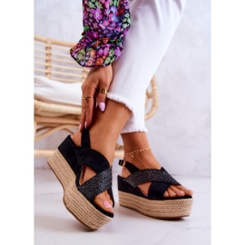 FW1 Damsandaler på den svarta Emmalee-plattformen 2