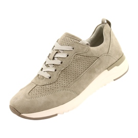 Caprice genombrutna läderskor för kvinnor 23708-28 i gröna nyanser 4