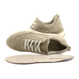 Caprice genombrutna läderskor för kvinnor 23708-28 i gröna nyanser 7