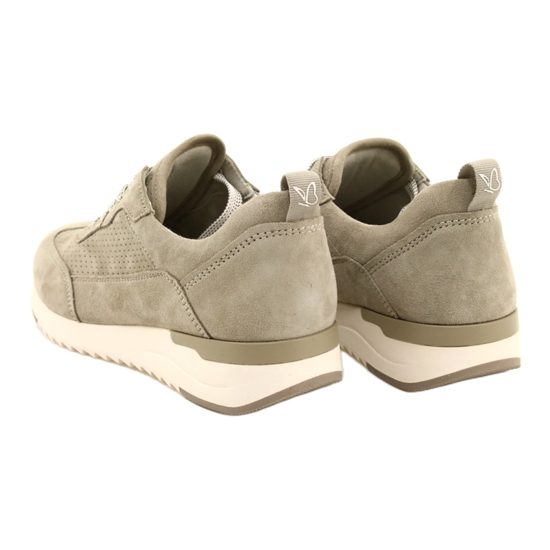 Caprice genombrutna läderskor för kvinnor 23708-28 i gröna nyanser 5