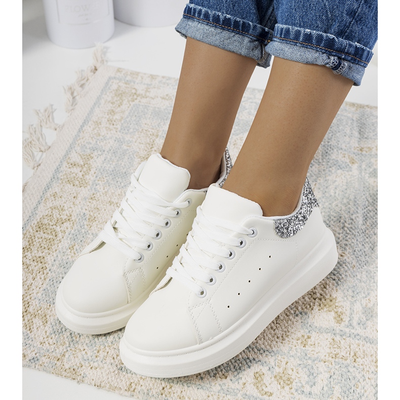 Gallo vita sneakers för kvinnor silver- 1