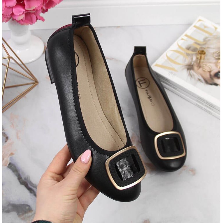 Läderballerinor Filippo W PAW334A svart 1