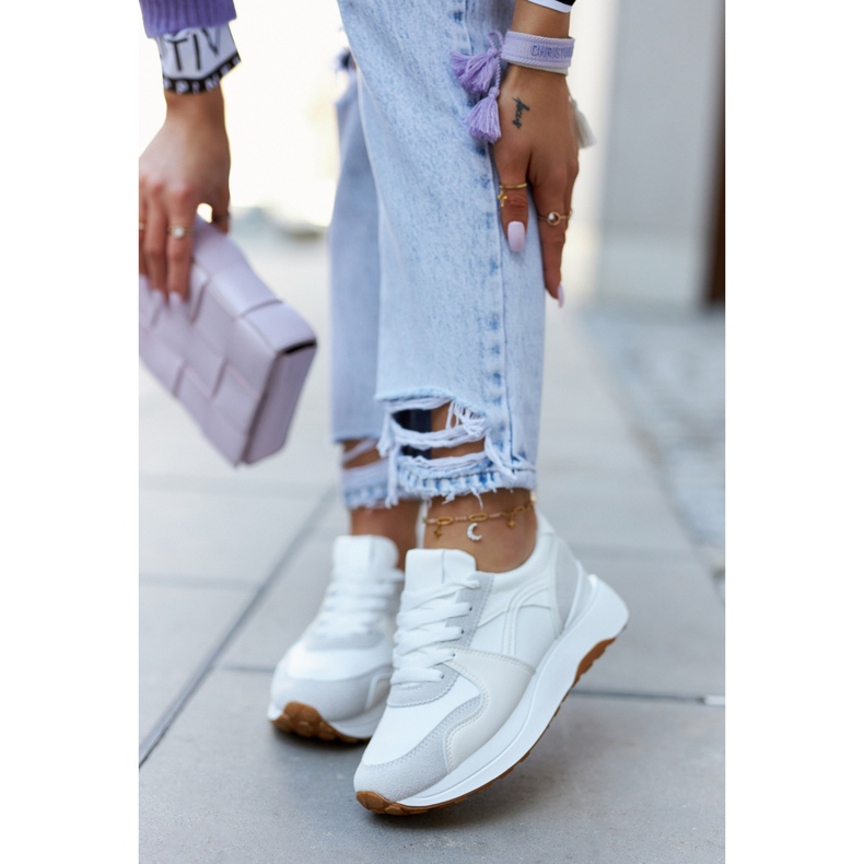 FG2 Vit-grå Coryse bundna sportskor 2