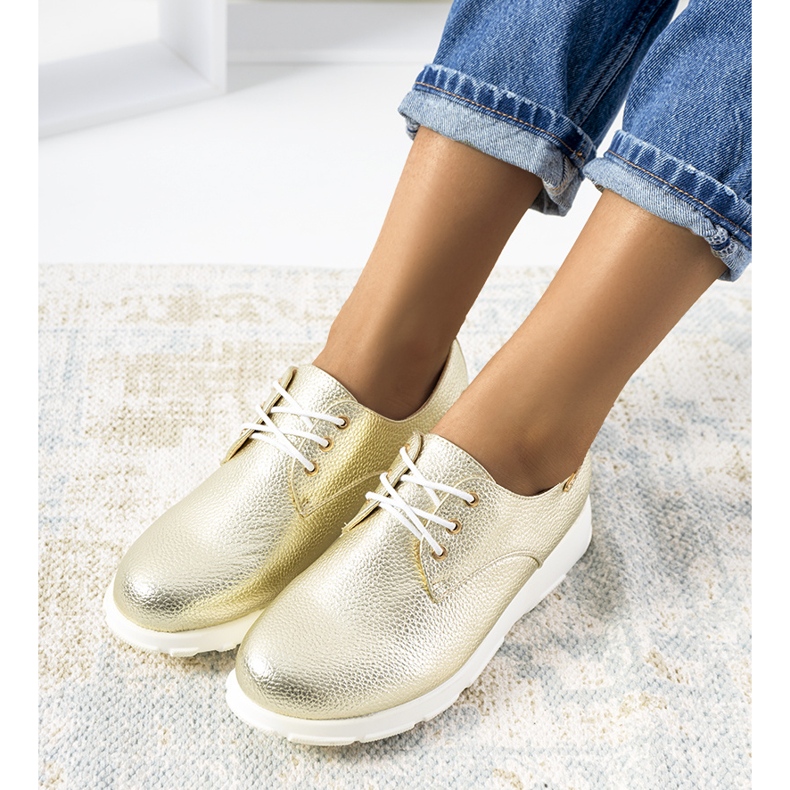 Gold Zipfs damskor gyllene 1