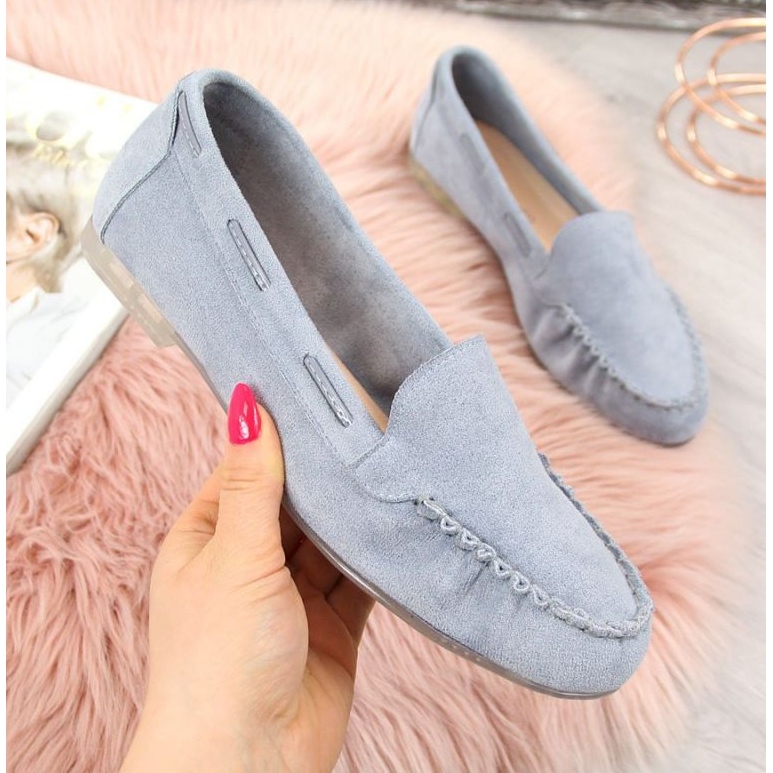 Loafers i mocka Sergio Leone W SK254F blå 1