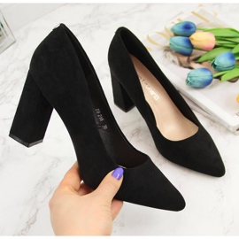 Pumps på stolpen mocka Sergio Leone W SK316A svart 1