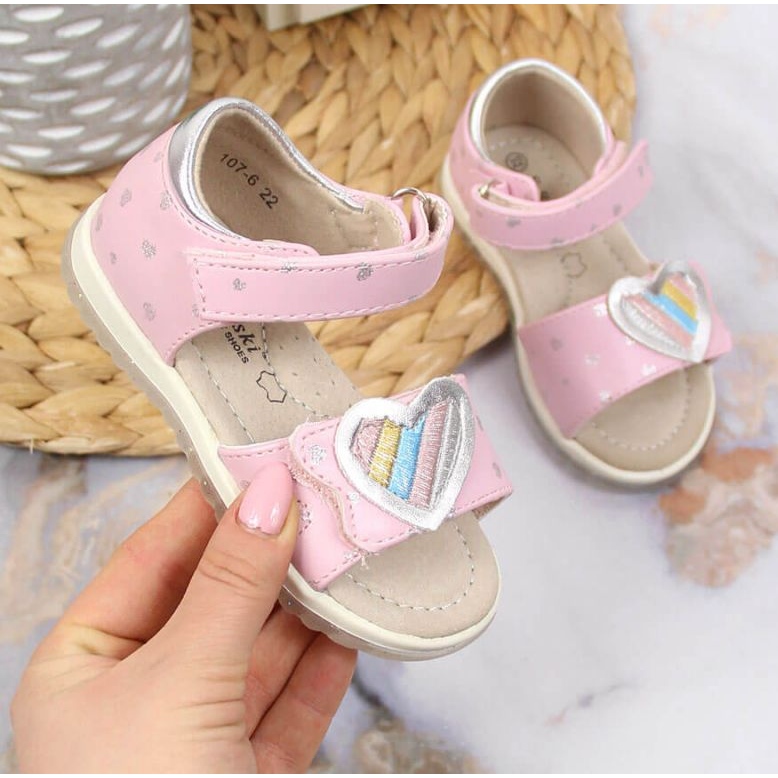 Kardborresandaler S. Barski Jr. OLI152B rosa 1