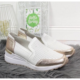 Genombrutna sneakers i läder Filippo W PAW333B vita 2