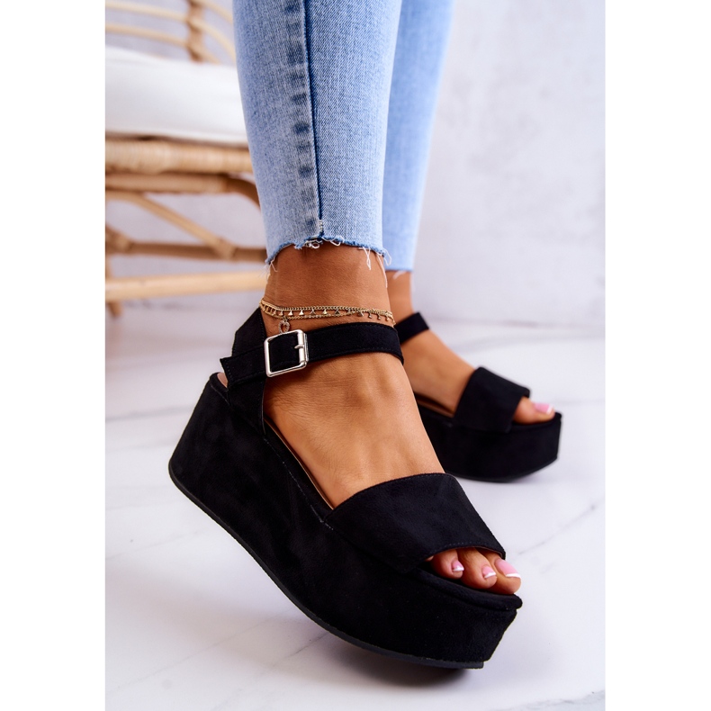 FW1 Mockasandaler på den svarta Stamford-plattformen 2