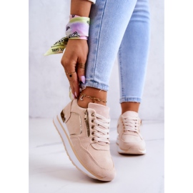 FB2 Sportskor i mocka på floden ljusbeige plattform 1