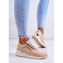 FB2 Sportskor i mocka på floden ljusbeige plattform 2