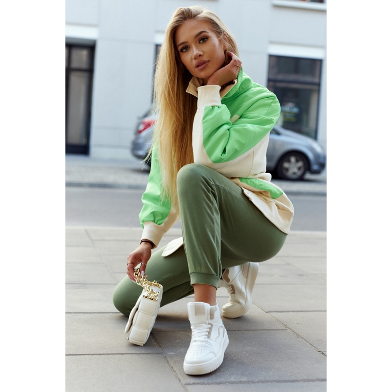 FG2 Höga damsportskor Vit och Beige Megithoe 1