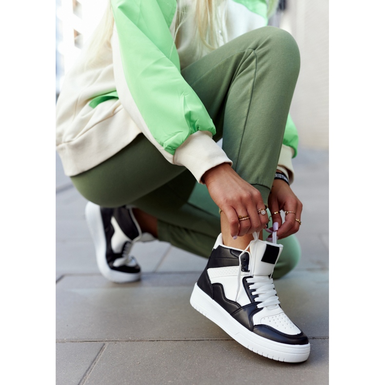 FG2 Höga sportskor för kvinnor Vita och svarta Megithoe 2