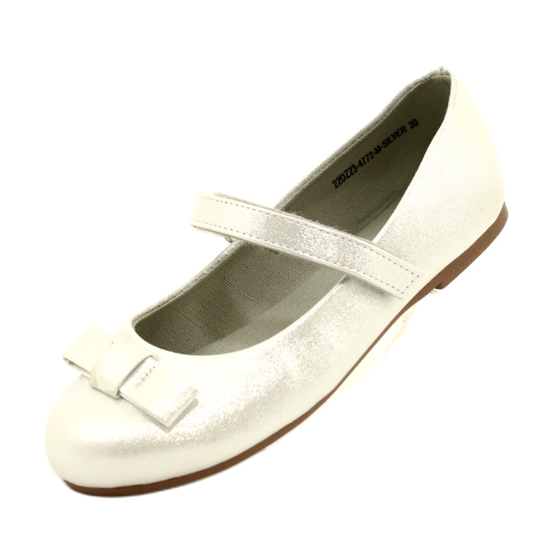 Miss Tjejernas ballerinor med en silverbåge silver- 3