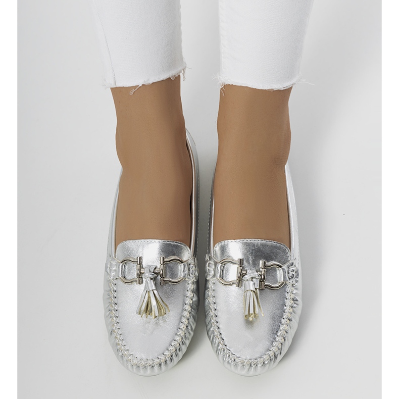 Taylor loafers i silver för kvinnor 1