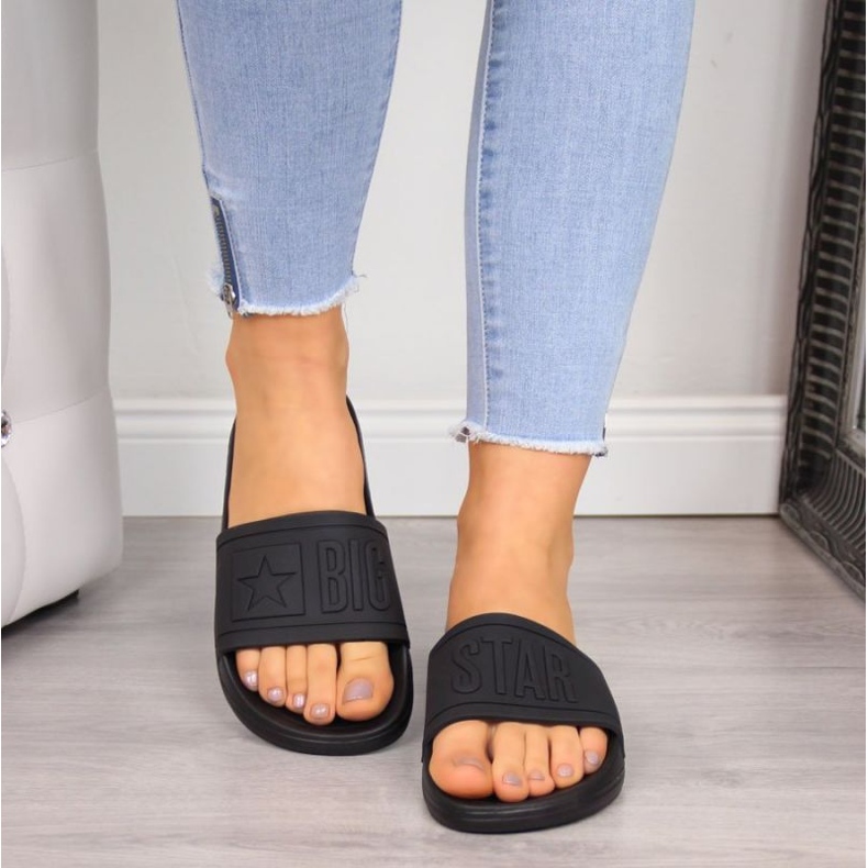 Dam Tofflor Big Star Black DD274A271 svart gyllene 3