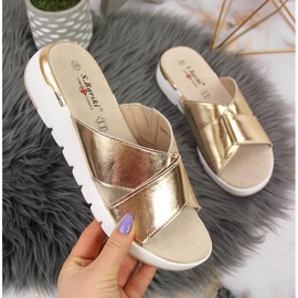 Lacktofflor S. Barski W OLI159B gyllene 1