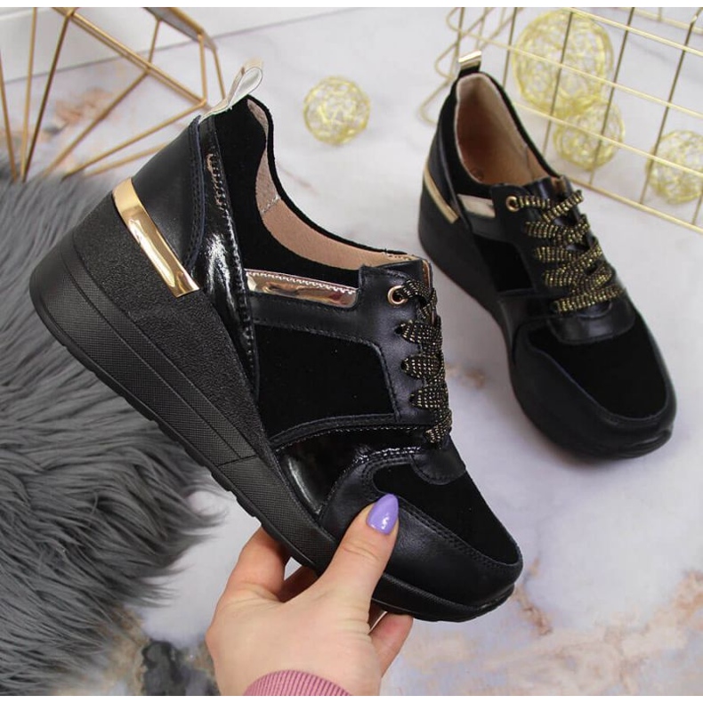 Wedge sneakers S. Barski W OLI160 svarta 1