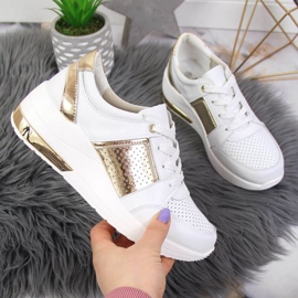 Wedge sneakers S. Barski W OLI162B vit 1
