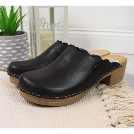 Skinntofflor Rieker W RKR530 svarta 2