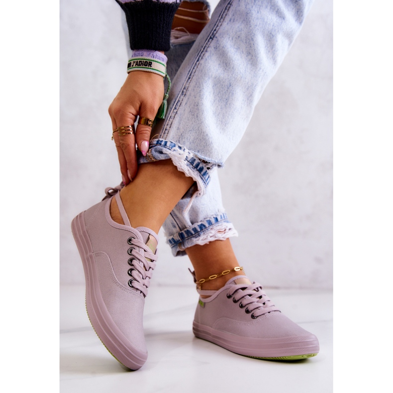 Lätt Sneakers dam Big Star JJ274264 Grå rosa 2