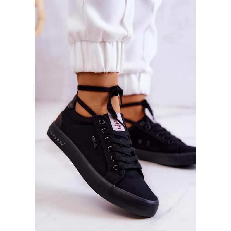 Damsneakers Tied Cross Jeans JJ2R4039C Svart 2