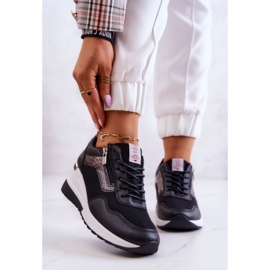 Wedge Sneakers för kvinnor Cross Jeans JJ2R4027C Svart 2