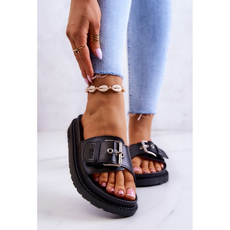 Klassiska tofflor med spänne Big Star JJ274A307 Svart 1