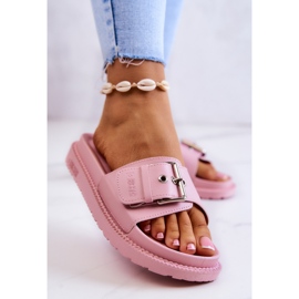 Klassiska tofflor med spänne Big Star JJ274A308 Rosa 2