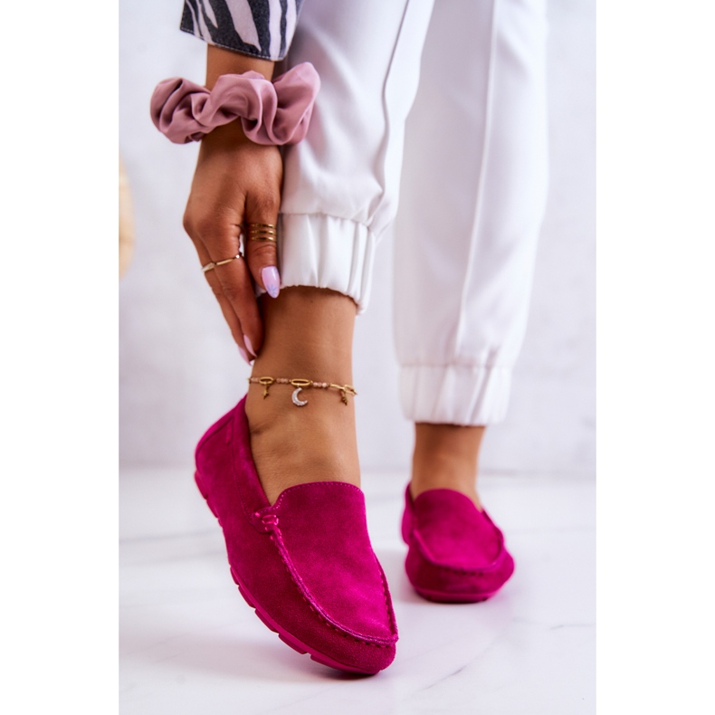Mocka Loafers för damer Big Star JJ274656 Fuchsia rosa 1