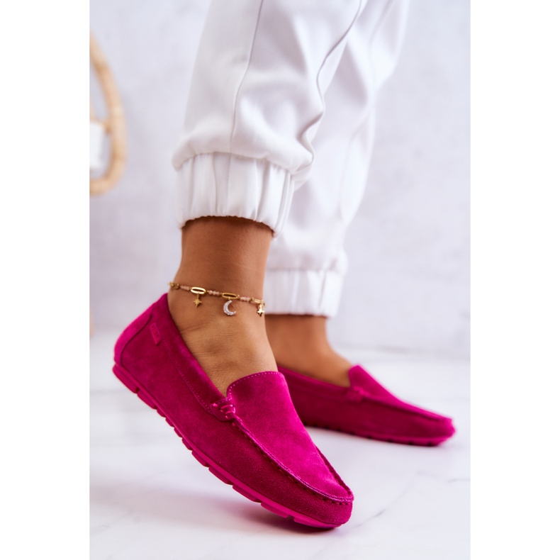 Mocka Loafers för damer Big Star JJ274656 Fuchsia rosa 2