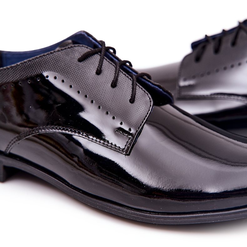 Bednarek Polish Shoes Eleganta Lackade Läderskor Bednarek 724 Svart 2