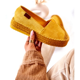 Inna Lesley Gul Mocka Slip On Espadrilles 1
