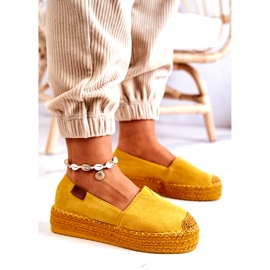 Inna Lesley Gul Mocka Slip On Espadrilles 3