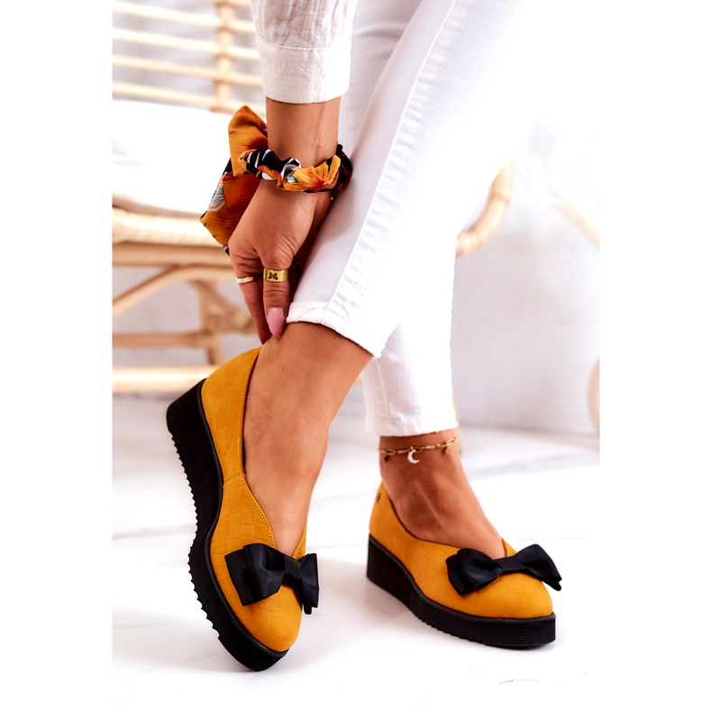 Mockaballerinor på Maciejka-plattformen 05062-07 Gul 2