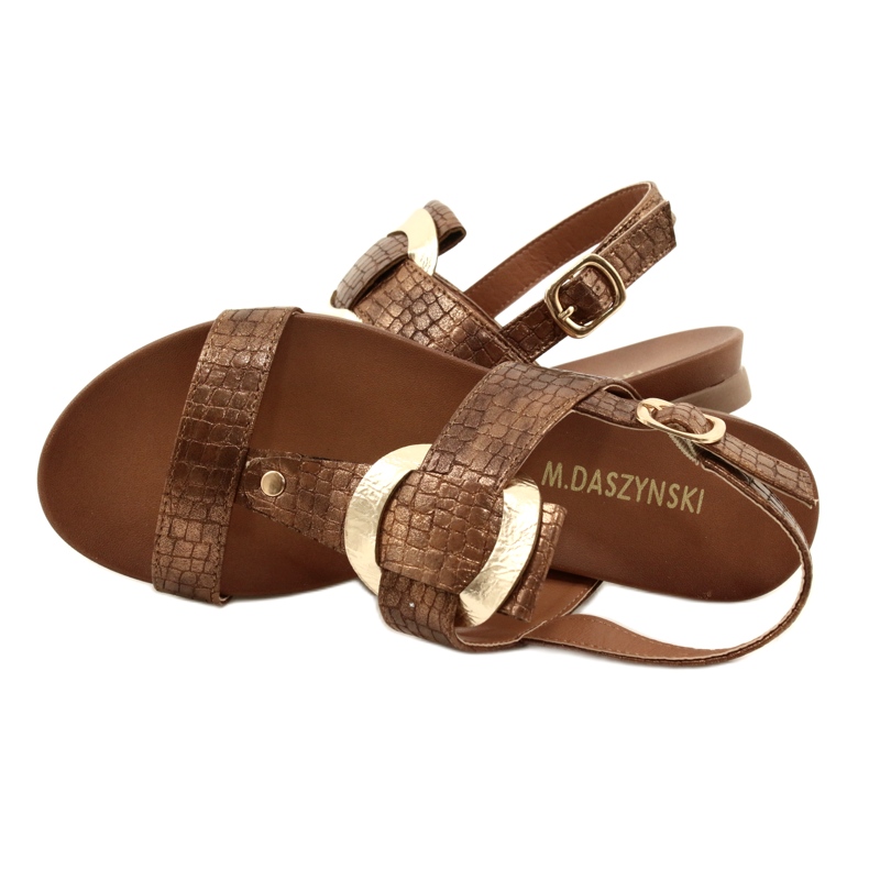 M.Daszyński Złote Kołko Daszyński MR1958-10 sandaler, brunmetalliserade 4
