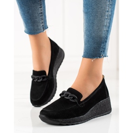 Filippo Läder Brogues på plattformen svart 2