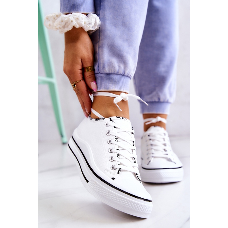 S.Barski Vita Menifee bundna sneakers för kvinnor 1