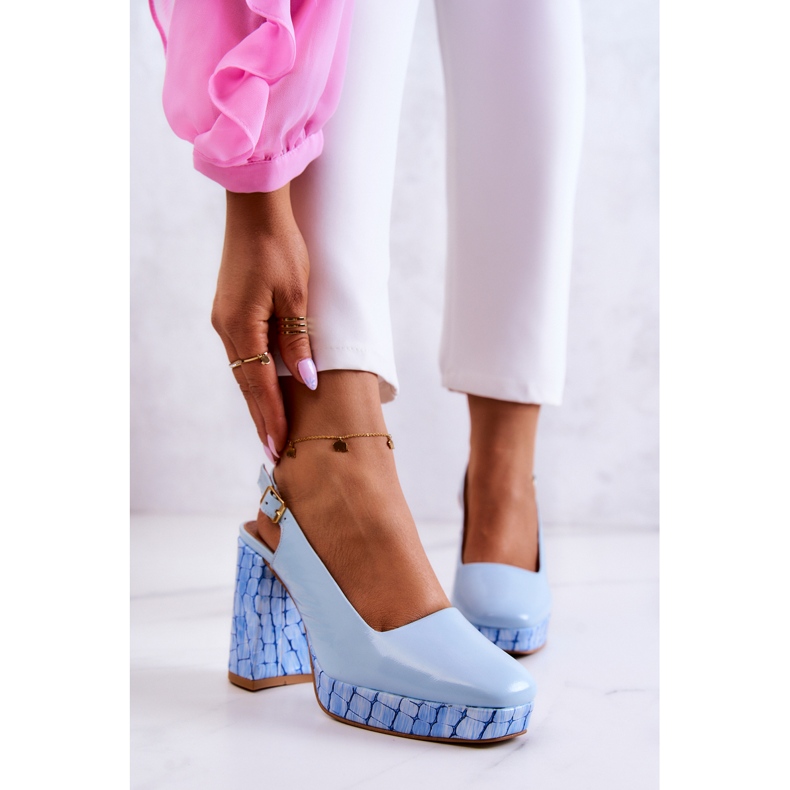 Sergio Leone Läderpumpar Maciejka 05441-06 Blå 2