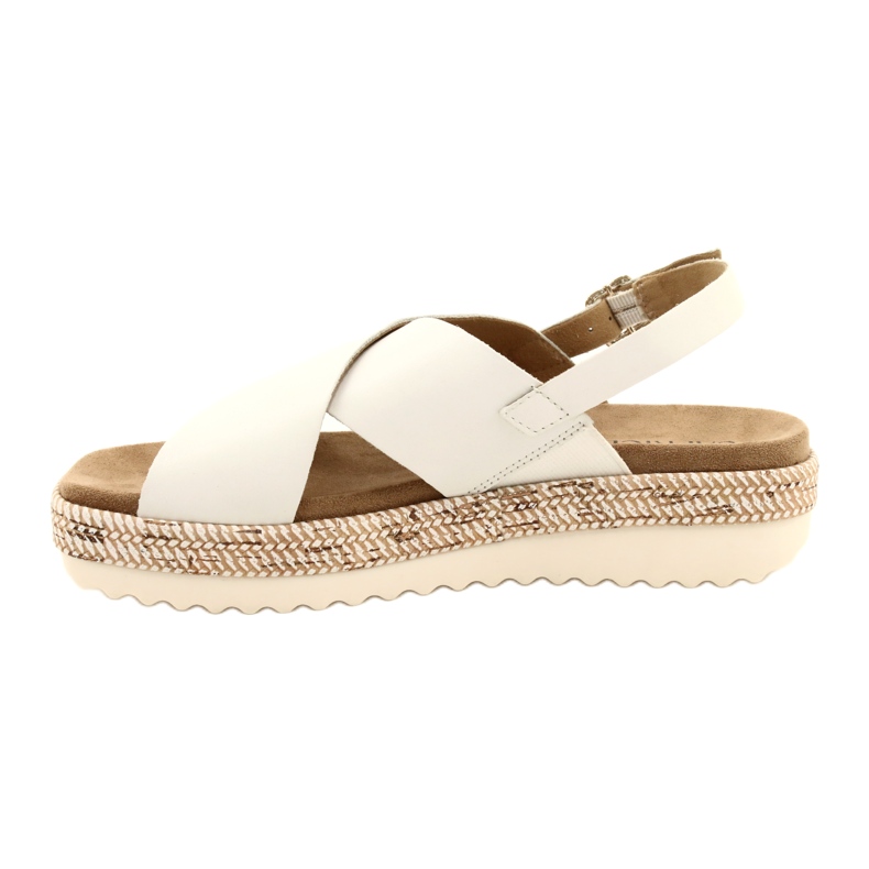 Caprice lädersandaler på plattformen 9-28712 102 vit 1